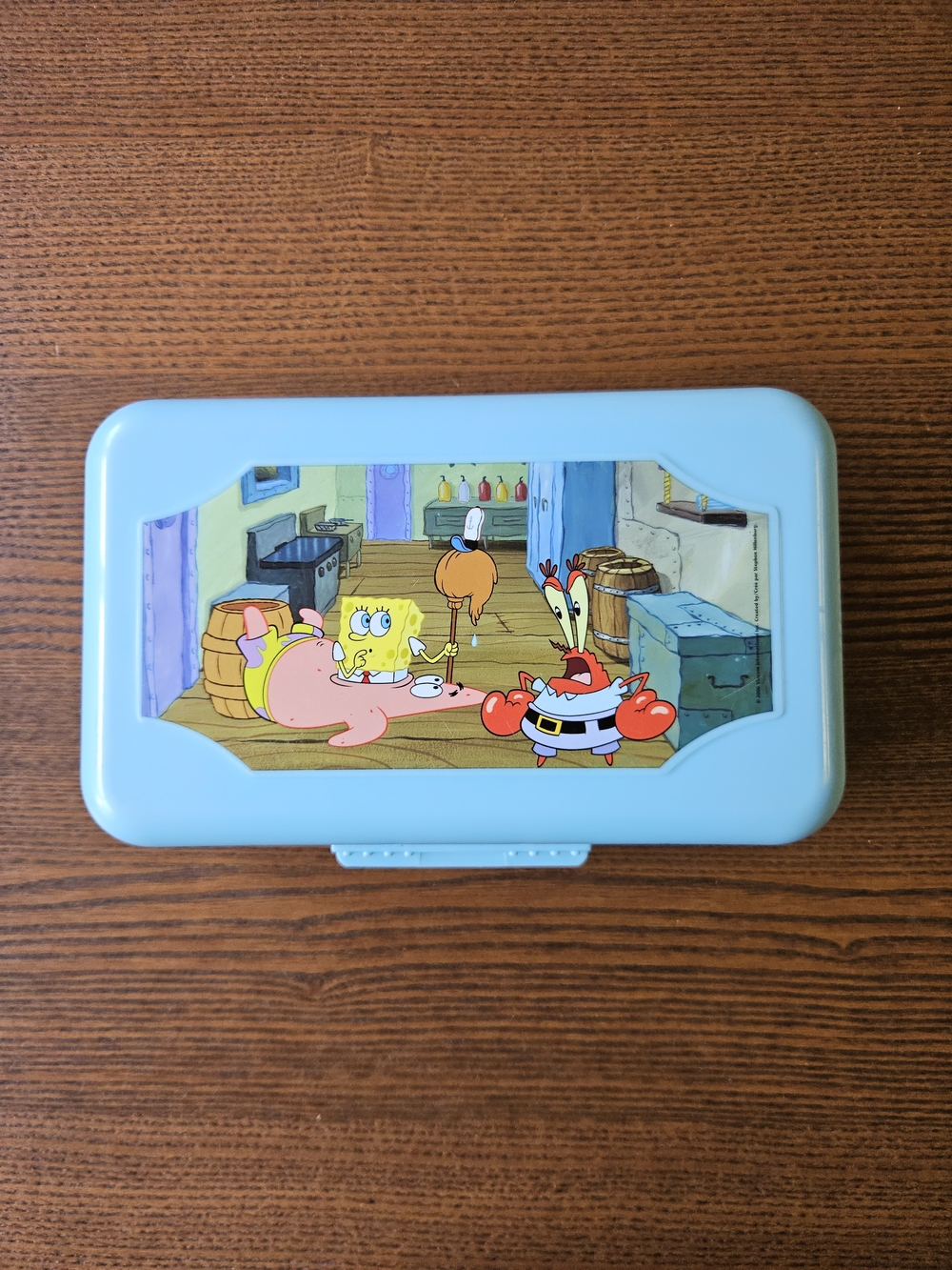 Vintage SpongeBob SquarePants 2006 Nickelodeon Hard Plastic Pencil Case